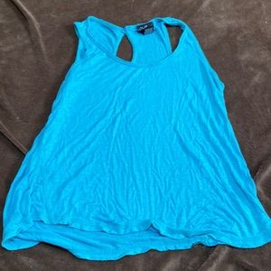 blue tank top with back button